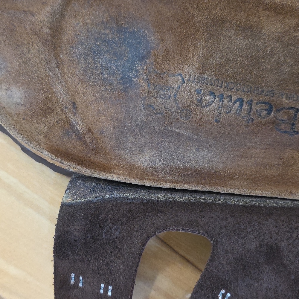 Birkenstock Betula Brown Milano Sandals Size EU 38(7-7.5) Antique Bronze Buckles - Picture 11 of 16